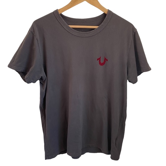 True Religion Other - True Religion Felt Logo Dark Gray and Red Crew
Neck T-Shirt Size XL